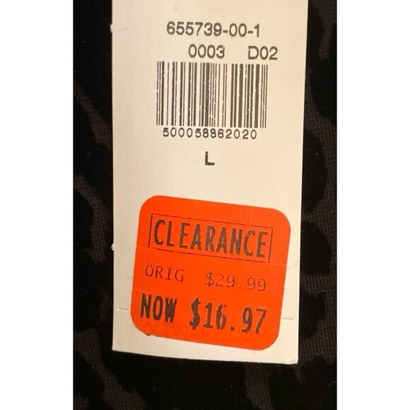 New Old Navy Maternity Pants‎ Black Velvet Leopard Print Women's Large - Picture 5 of 6